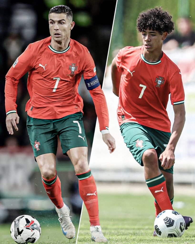 Like father, like son: Cristiano Jr. begins his journey with Portugal as No.7 Like father, like son: Cristiano Jr. begins his journey with Portugal as No.7